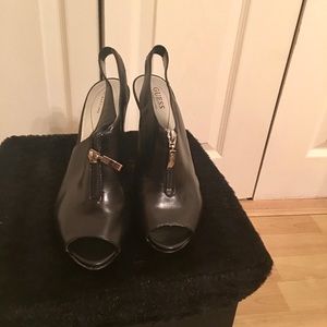 Guess by Marciano black sling back heels